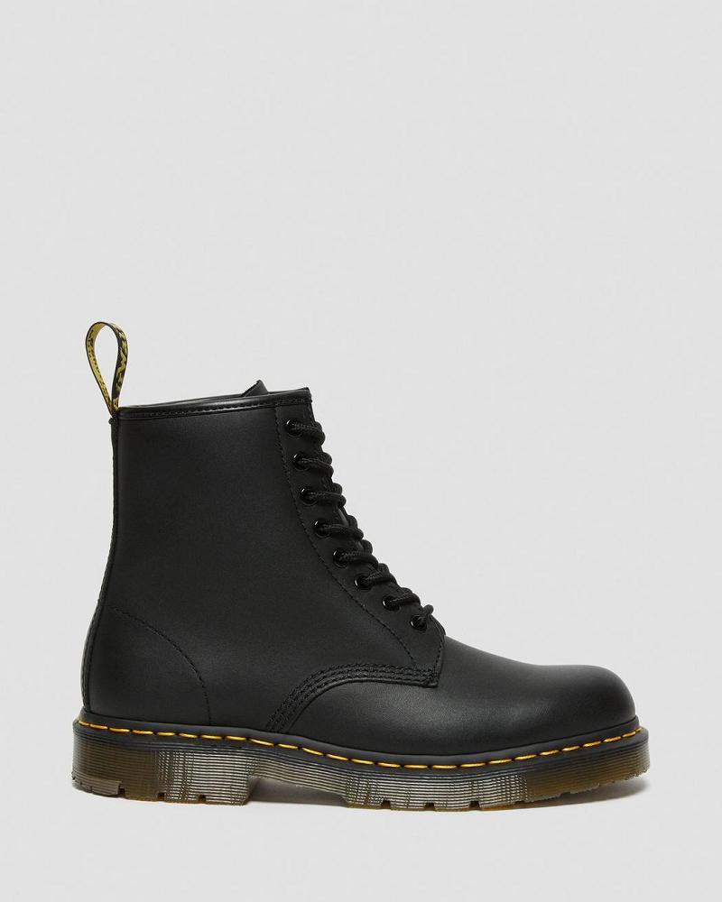 Black Men's Dr Martens 1460 Slip Resistant Leather Lace Up Boots | CA 531WNB